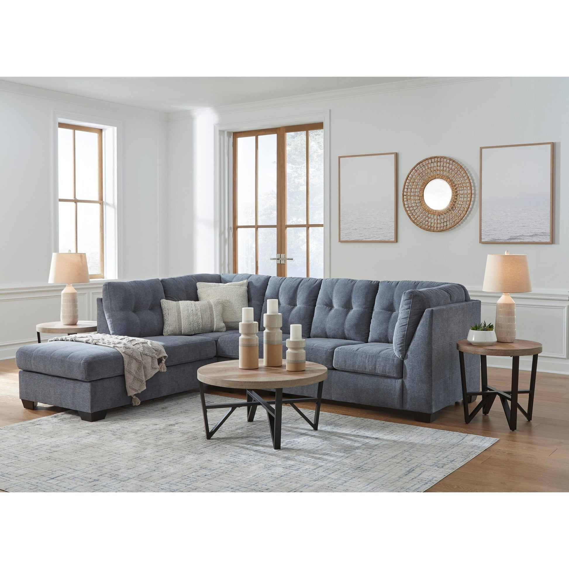 Signature Design by Ashley Marleton 55303S3 2 pc Sleeper Sectional with Chaise - American Furniture of Slidell