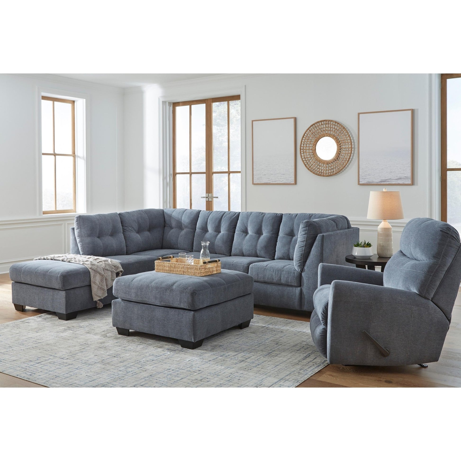 Signature Design by Ashley Marleton 55303S3 2 pc Sleeper Sectional with Chaise - American Furniture of Slidell