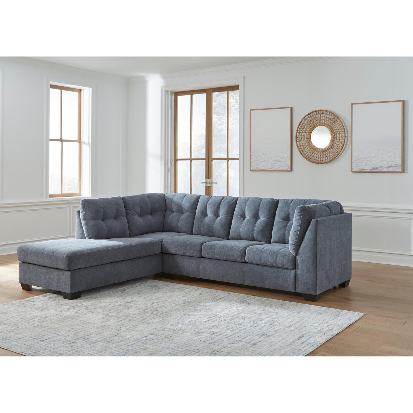 Signature Design by Ashley Marleton 55303S3 2 pc Sleeper Sectional with Chaise - American Furniture of Slidell