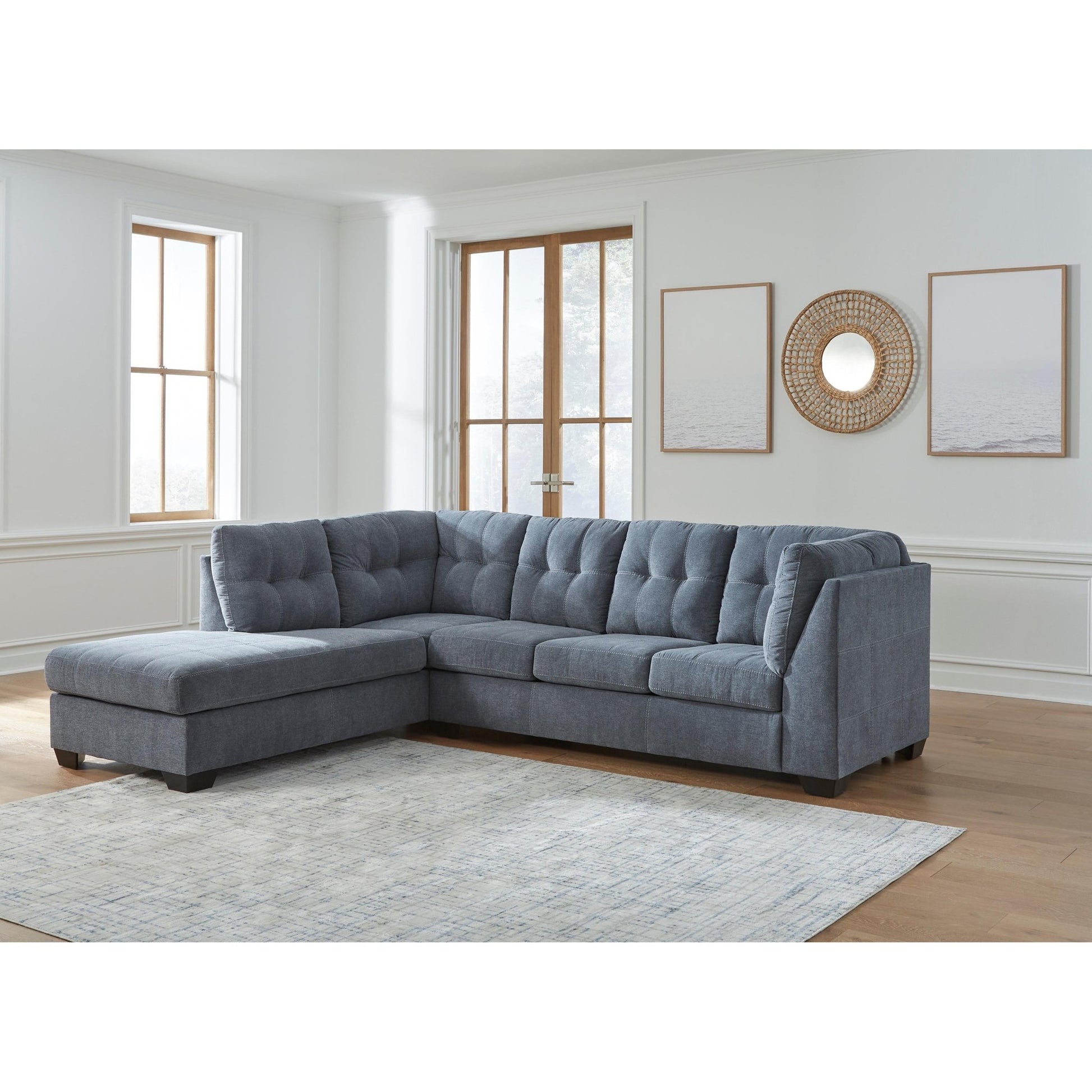 Signature Design by Ashley Marleton 55303S3 2 pc Sleeper Sectional with Chaise - American Furniture of Slidell