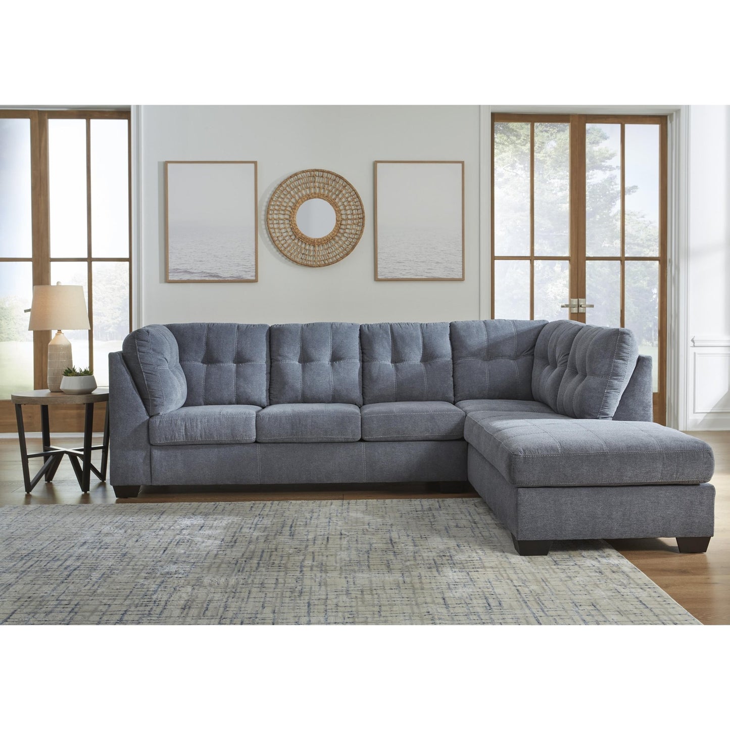 Signature Design by Ashley Marleton 55303S4 2 pc Sleeper Sectional with Chaise - American Furniture of Slidell