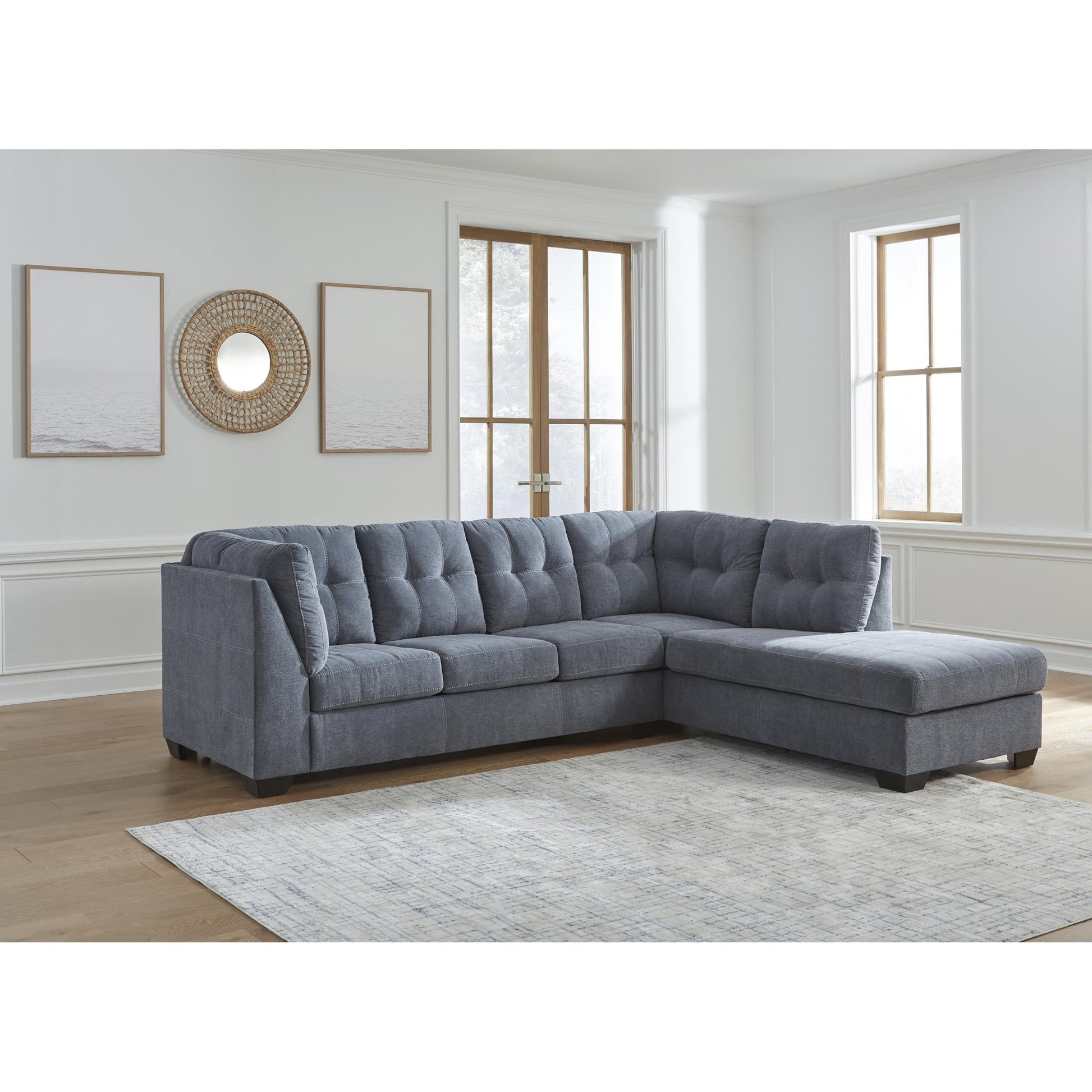 Signature Design by Ashley Marleton 55303S4 2 pc Sleeper Sectional with Chaise - American Furniture of Slidell