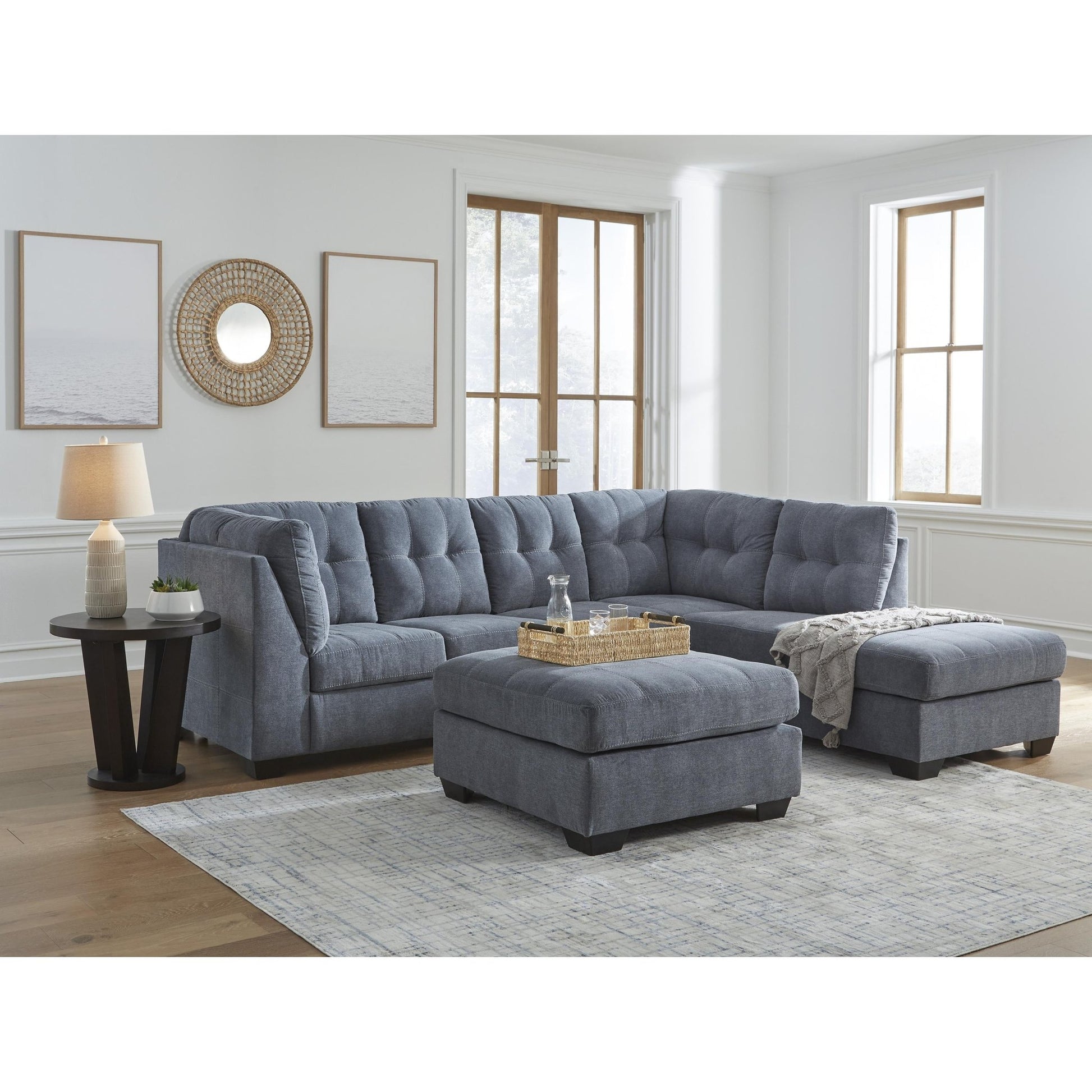 Signature Design by Ashley Marleton 55303S4 2 pc Sleeper Sectional with Chaise - American Furniture of Slidell
