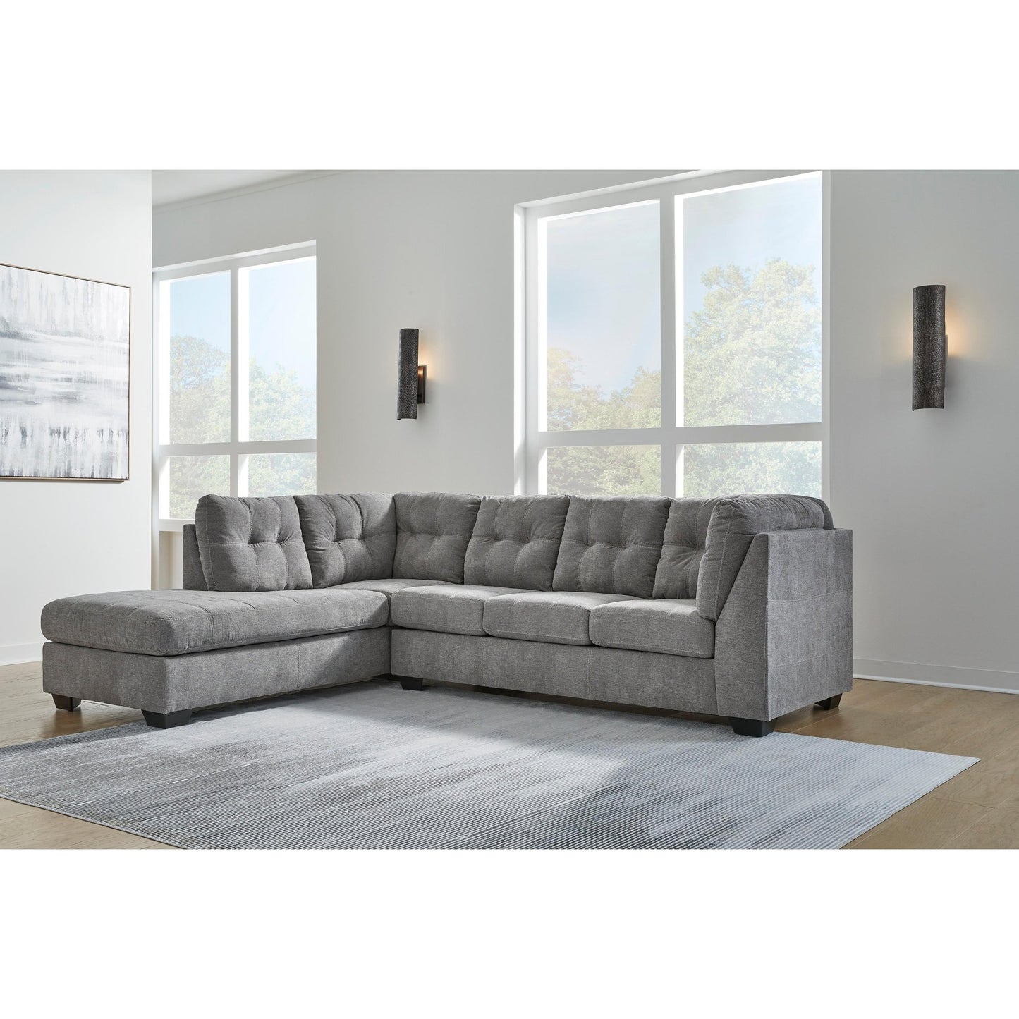 Signature Design by Ashley Marleton 55305S3 2 pc Sleeper Sectional with Chaise - American Furniture of Slidell