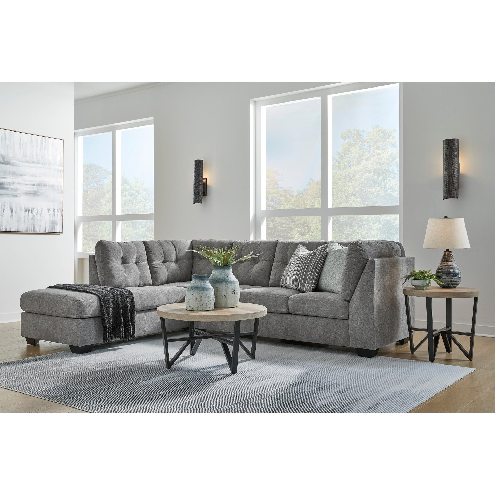Signature Design by Ashley Marleton 55305S3 2 pc Sleeper Sectional with Chaise - American Furniture of Slidell