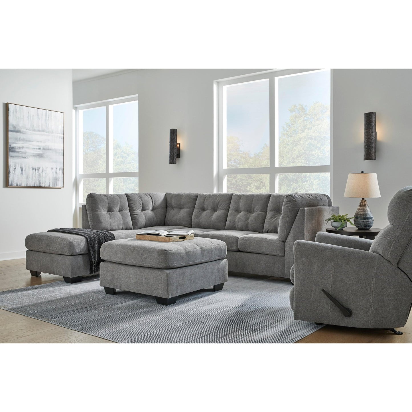 Signature Design by Ashley Marleton 55305S3 2 pc Sleeper Sectional with Chaise - American Furniture of Slidell