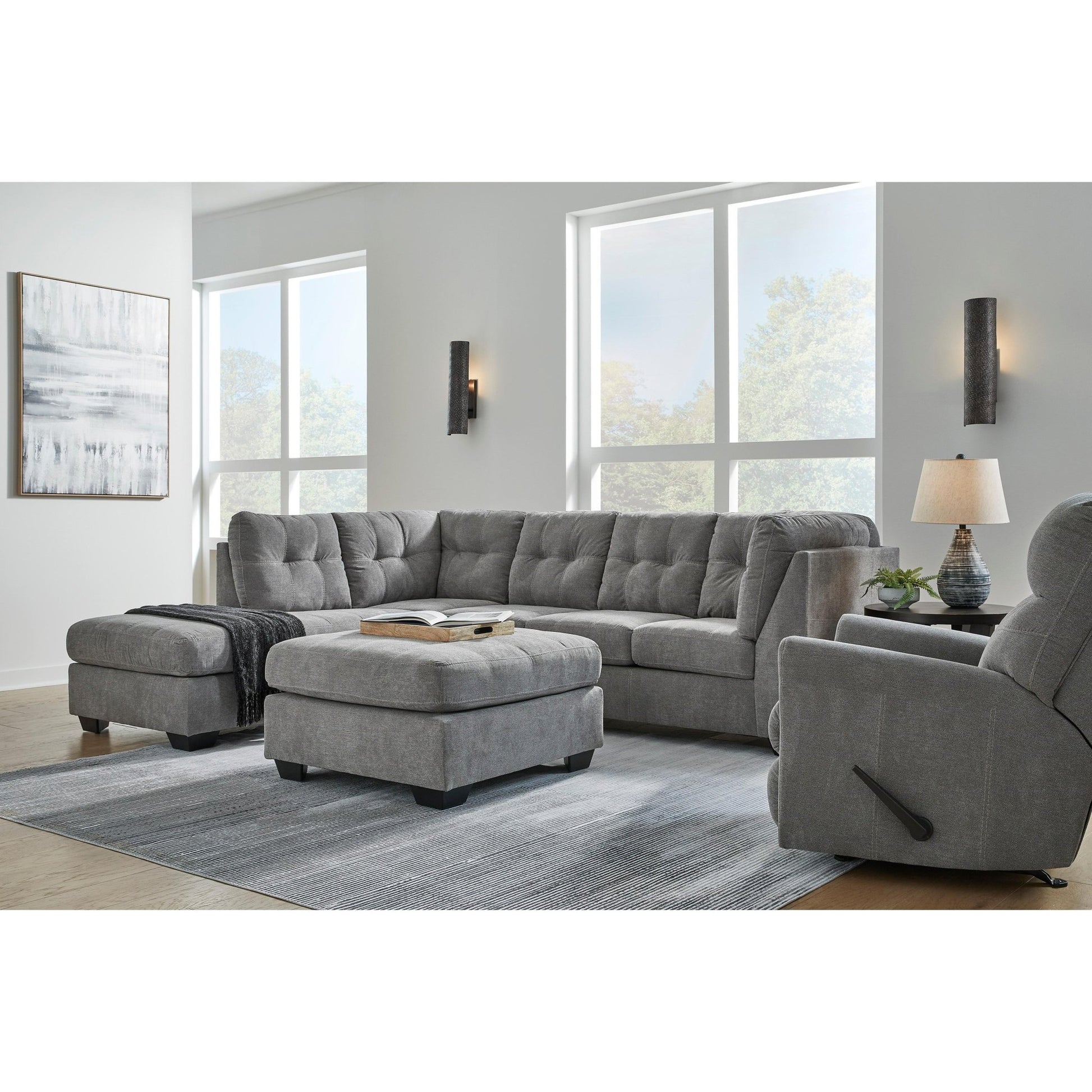 Signature Design by Ashley Marleton 55305S3 2 pc Sleeper Sectional with Chaise - American Furniture of Slidell