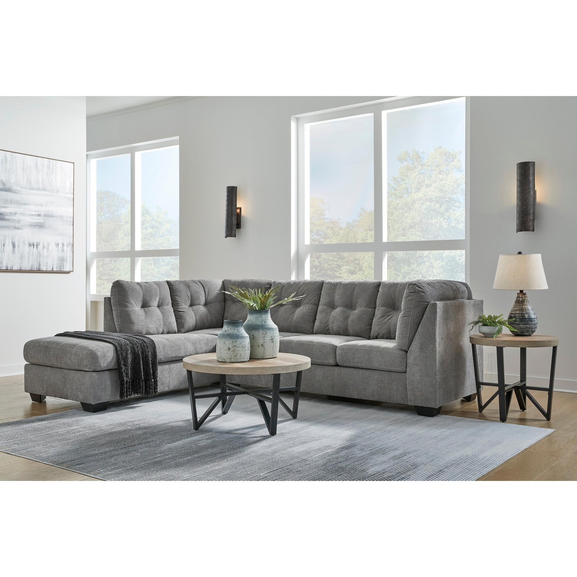 Signature Design by Ashley Marleton 55305S3 2 pc Sleeper Sectional with Chaise - American Furniture of Slidell