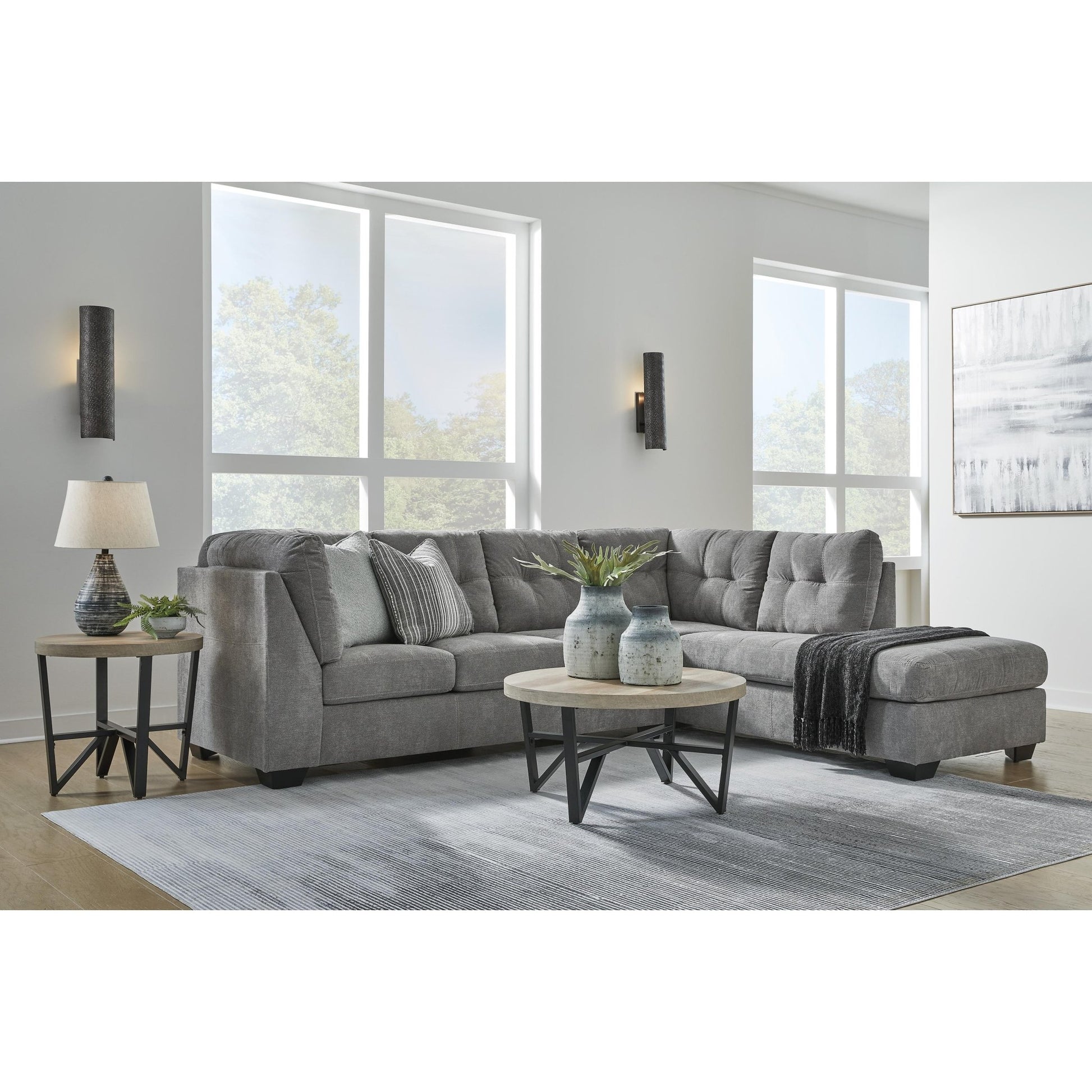 Signature Design by Ashley Marleton 55305S4 2 pc Sleeper Sectional with Chaise - American Furniture of Slidell