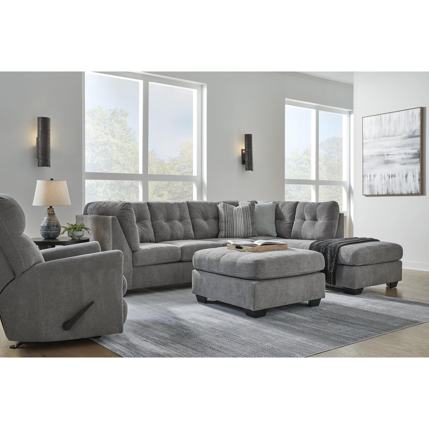 Signature Design by Ashley Marleton 55305S4 2 pc Sleeper Sectional with Chaise - American Furniture of Slidell