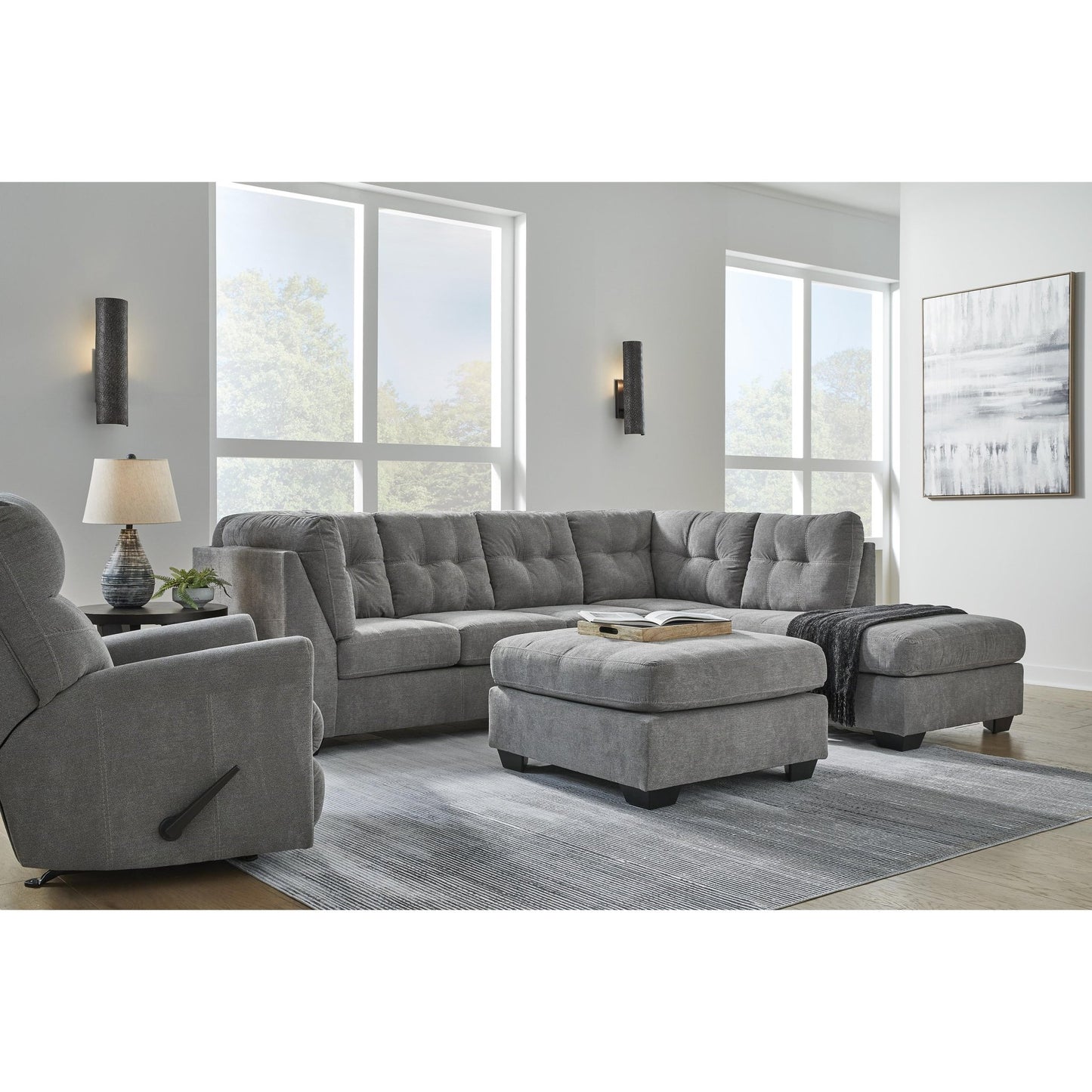 Signature Design by Ashley Marleton 55305S4 2 pc Sleeper Sectional with Chaise - American Furniture of Slidell
