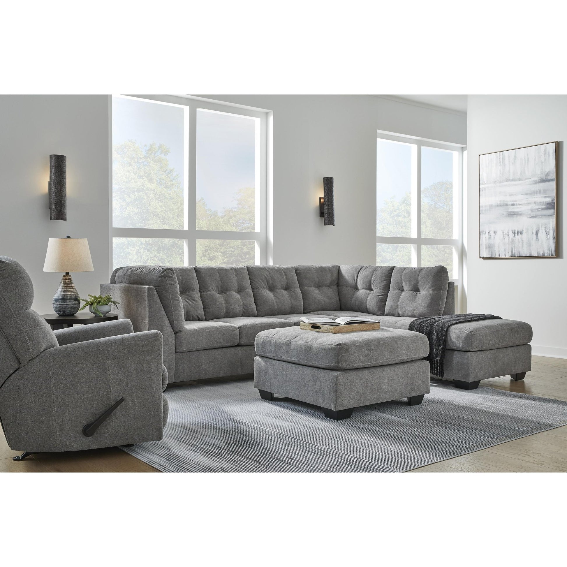Signature Design by Ashley Marleton 55305S4 2 pc Sleeper Sectional with Chaise - American Furniture of Slidell