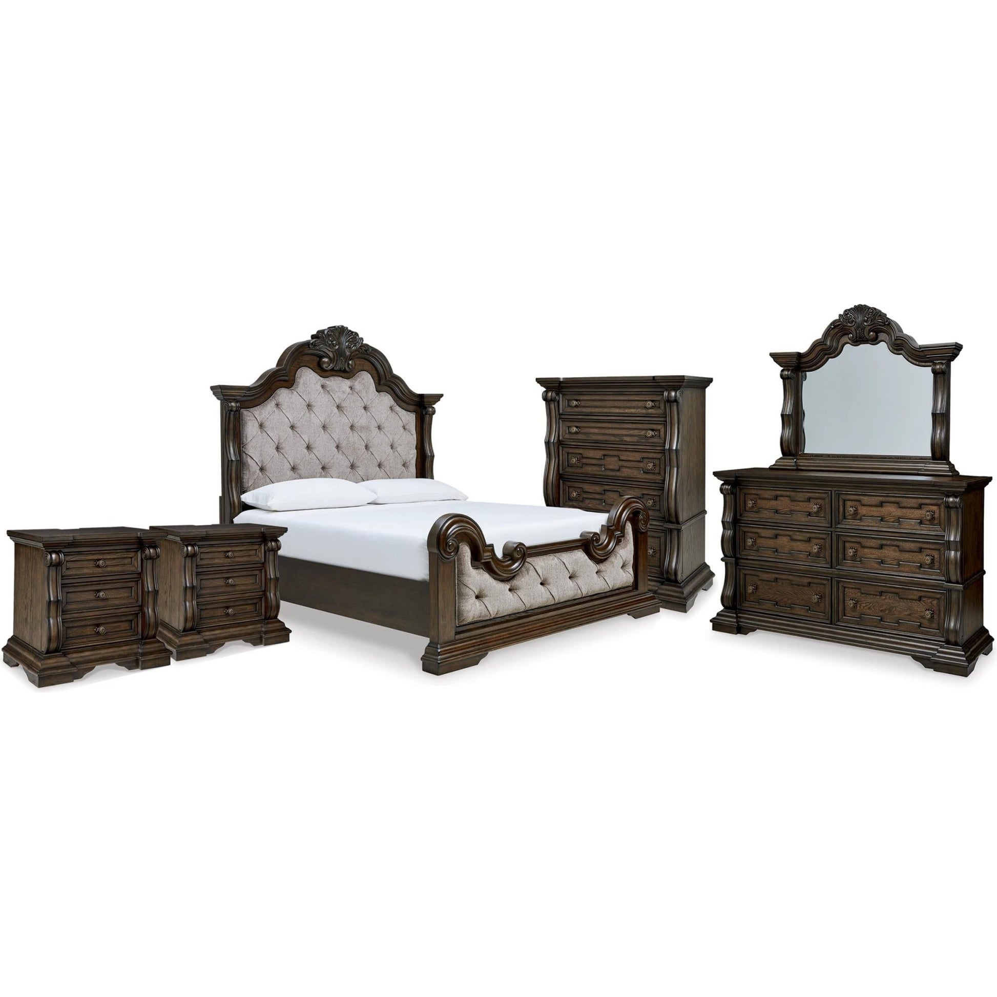 Signature Design by Ashley Maylee B947B13 8 pc King Bedroom Set - American Furniture of Slidell