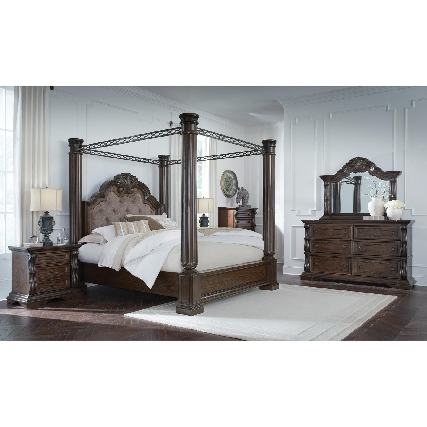Signature Design by Ashley Maylee B947B8 Queen Canopy Bed - American Furniture of Slidell