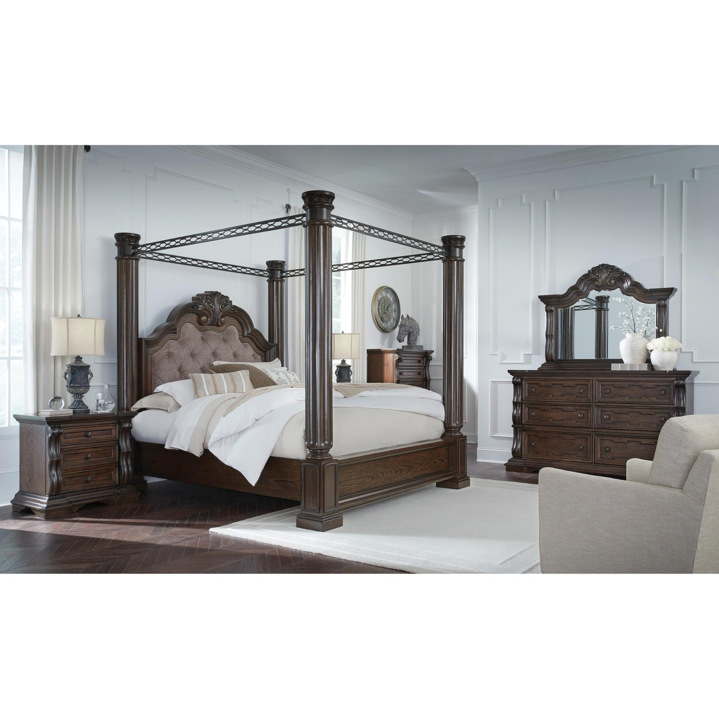 Signature Design by Ashley Maylee B947B8 Queen Canopy Bed - American Furniture of Slidell