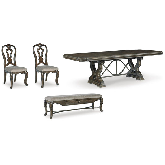 Signature Design by Ashley Maylee D947D12 4 pc Dining Set - American Furniture of Slidell