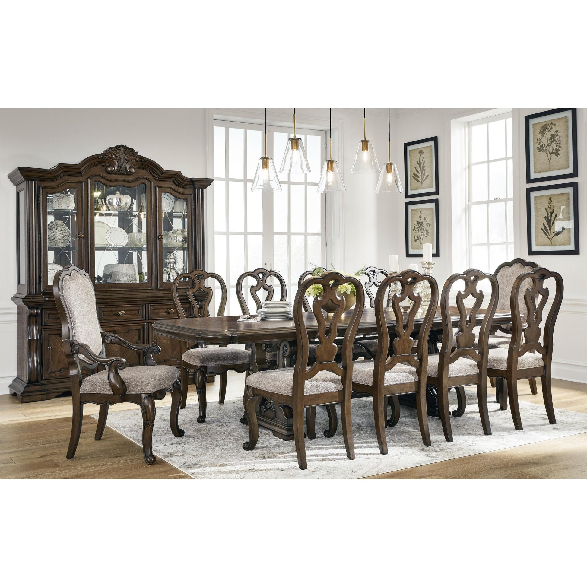 Signature Design by Ashley Maylee D947D14 11 pc Dining Set - American Furniture of Slidell