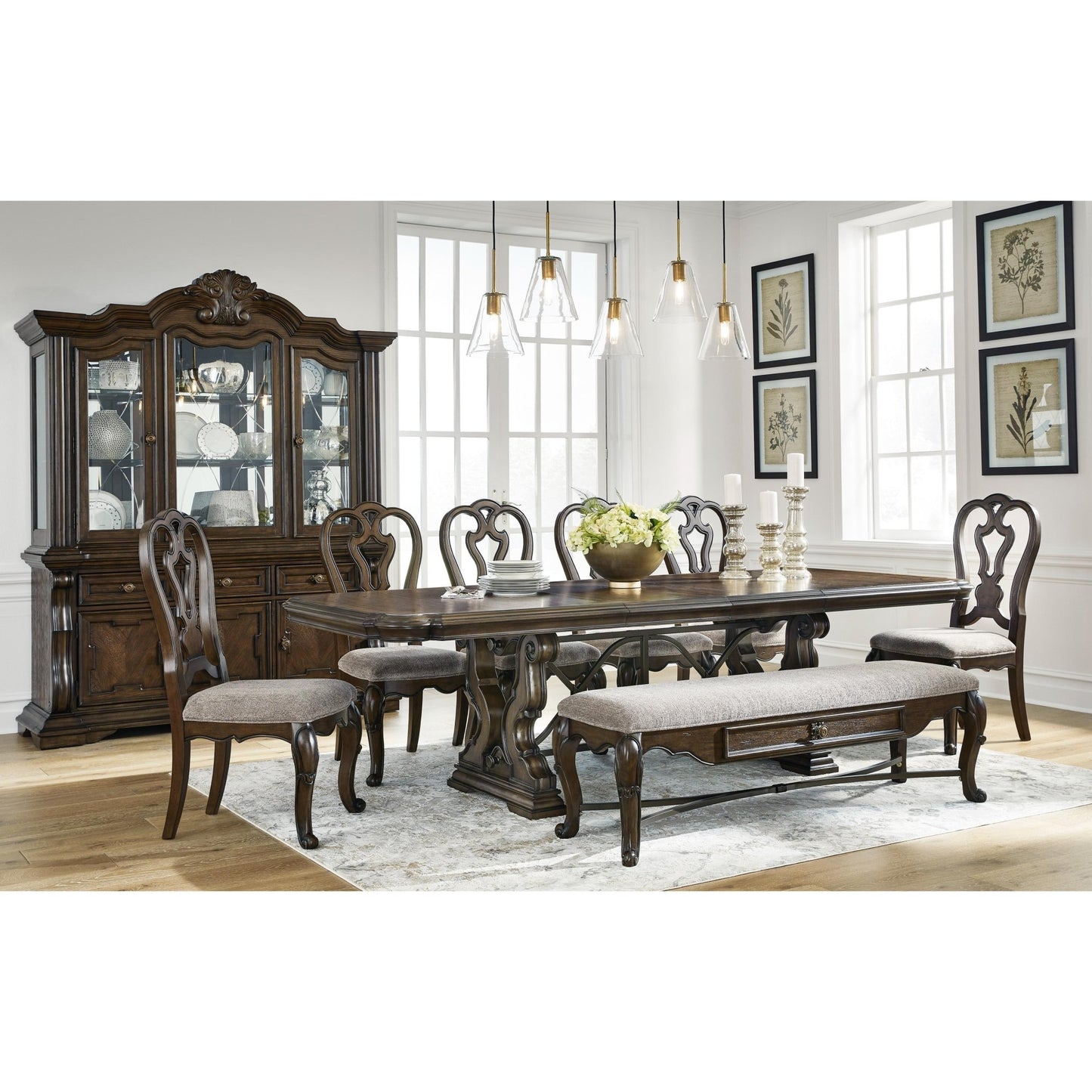 Signature Design by Ashley Maylee D947D15 8 pc Dining Set - American Furniture of Slidell