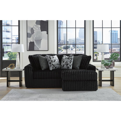 Signature Design by Ashley Midnight - Madness 98103S14 2 pc Sectional with Chaise - American Furniture of Slidell