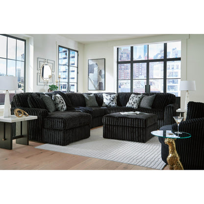 Signature Design by Ashley Midnight - Madness 98103S23 6 pc Sectional with Chaise - American Furniture of Slidell