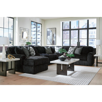 Signature Design by Ashley Midnight - Madness 98103S23 6 pc Sectional with Chaise - American Furniture of Slidell