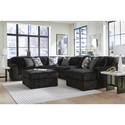 Signature Design by Ashley Midnight - Madness 98103S24 6 pc Sectional with Chaise - American Furniture of Slidell