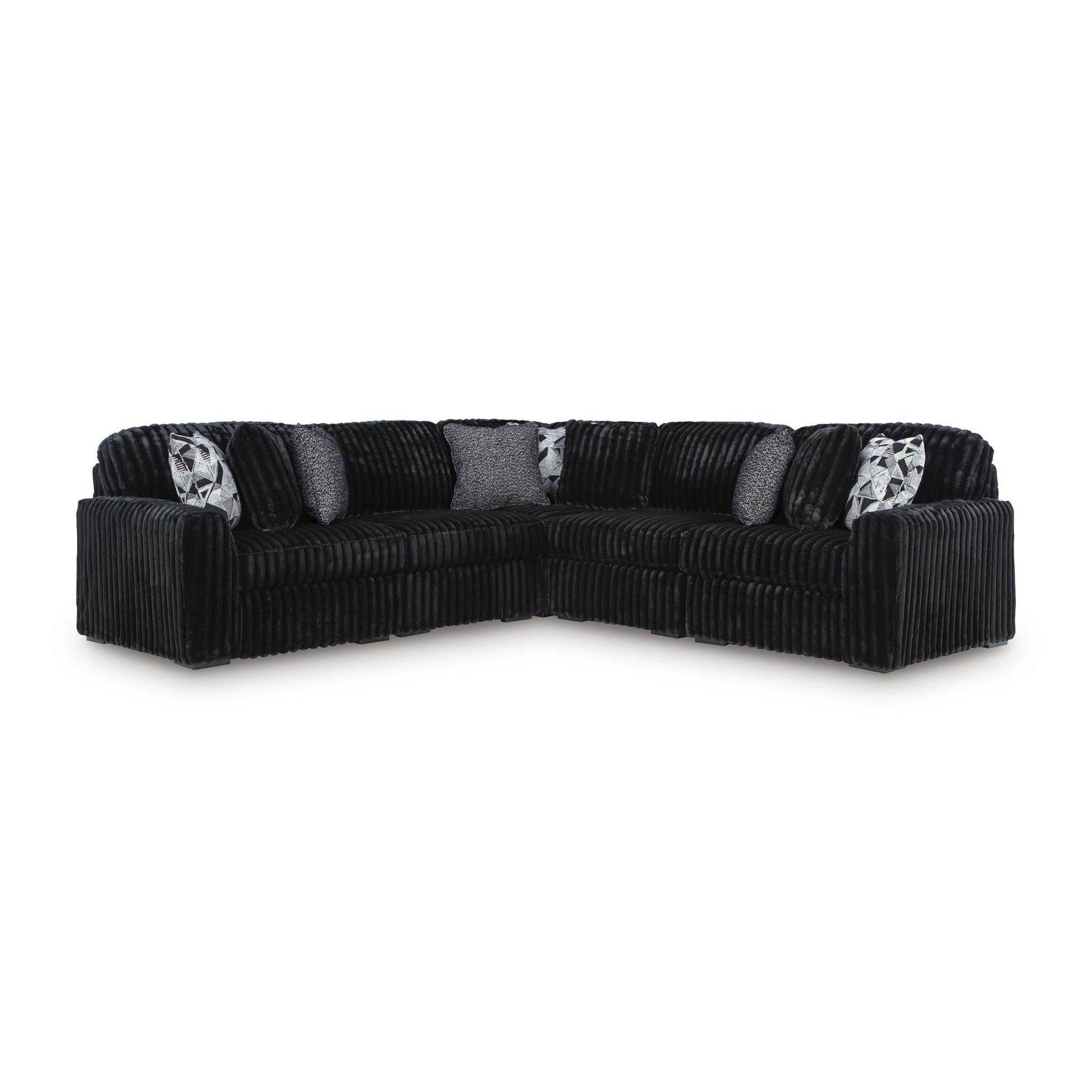 Signature Design by Ashley Midnight - Madness 98103S26 5 pc Sectional - American Furniture of Slidell