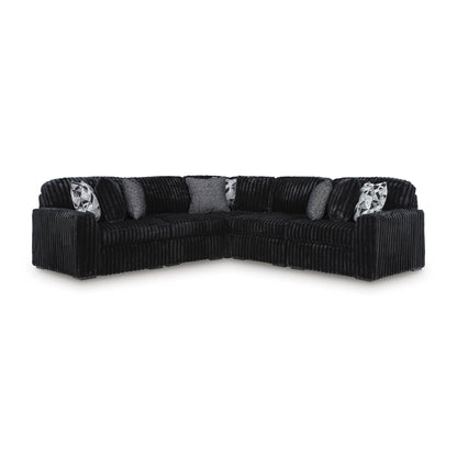 Signature Design by Ashley Midnight - Madness 98103S26 5 pc Sectional - American Furniture of Slidell