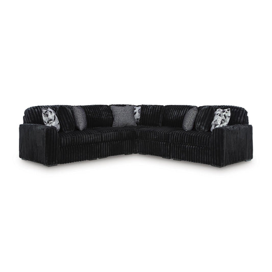 Signature Design by Ashley Midnight - Madness 98103S26 5 pc Sectional - American Furniture of Slidell