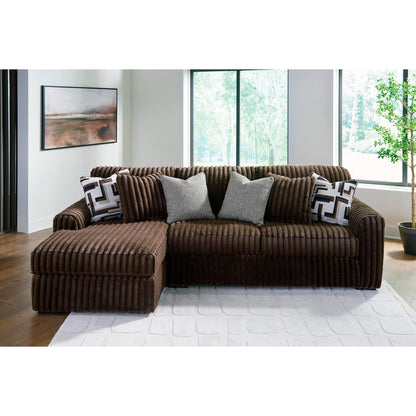 Signature Design by Ashley Midnight - Madness 98104S1 2 pc Sectional Sofa with Chaise - American Furniture of Slidell
