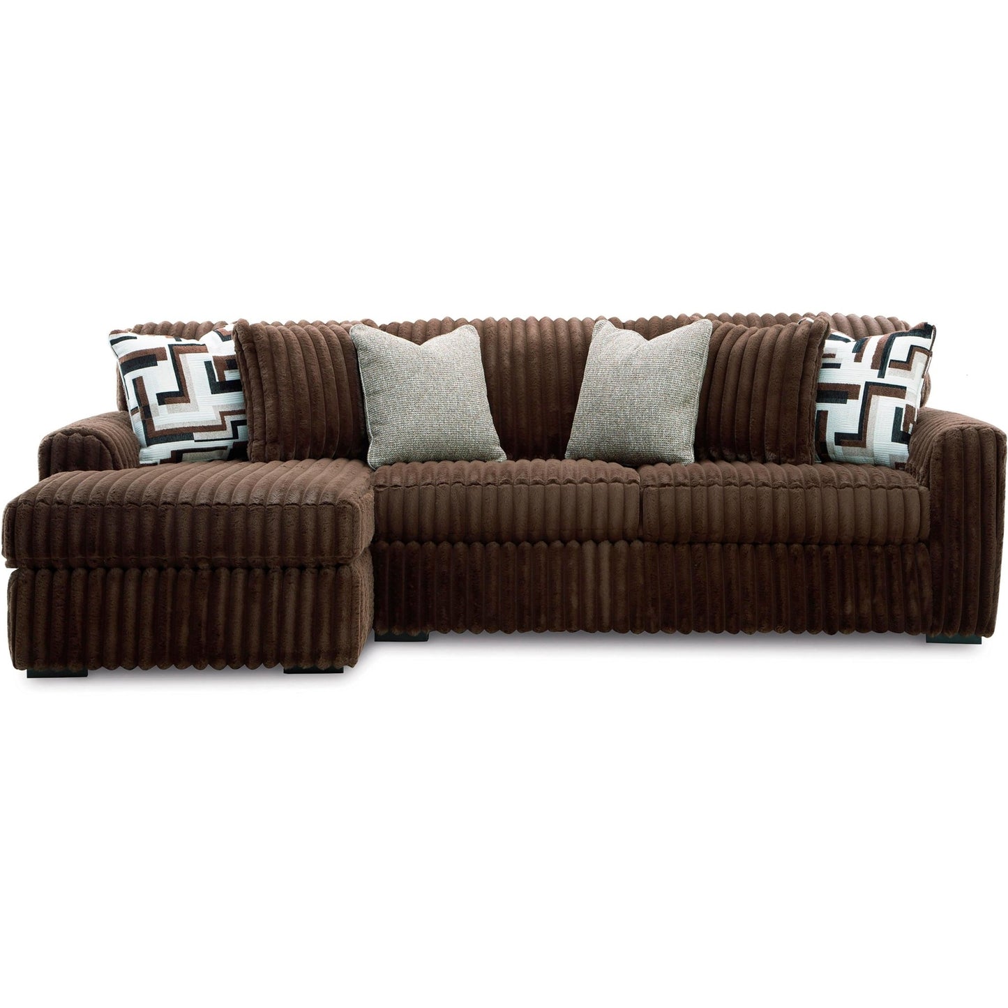 Signature Design by Ashley Midnight - Madness 98104S1 2 pc Sectional Sofa with Chaise - American Furniture of Slidell