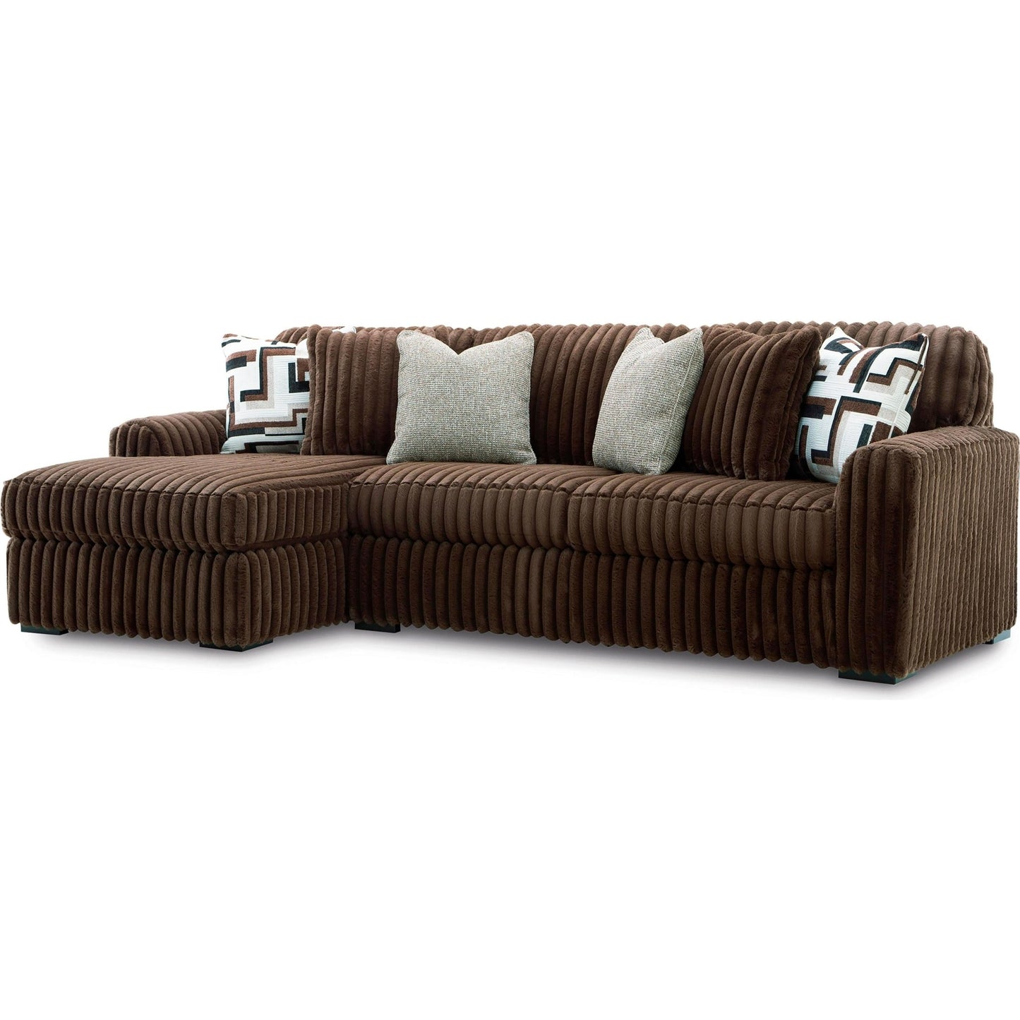 Signature Design by Ashley Midnight - Madness 98104S1 2 pc Sectional Sofa with Chaise - American Furniture of Slidell