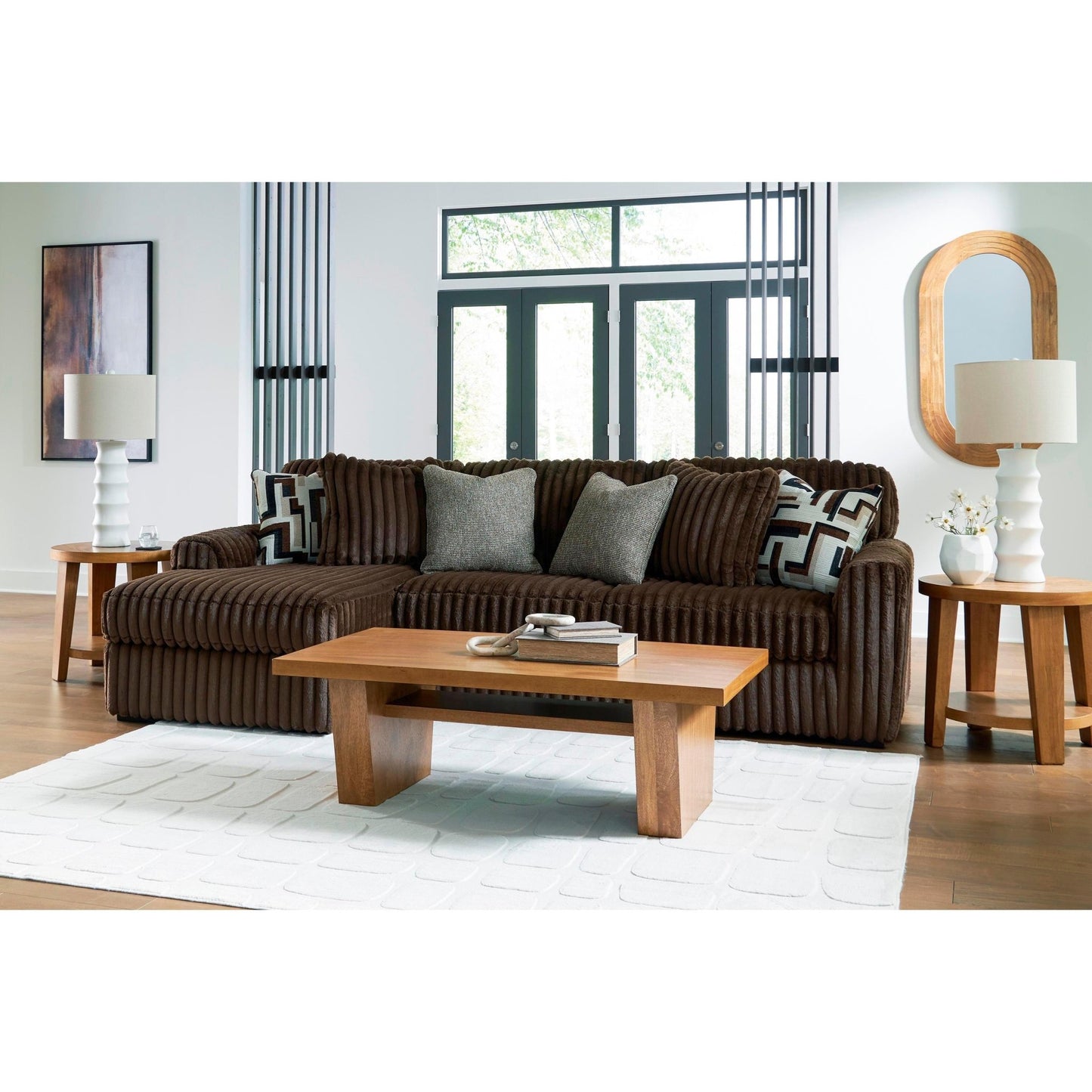 Signature Design by Ashley Midnight - Madness 98104S1 2 pc Sectional Sofa with Chaise - American Furniture of Slidell