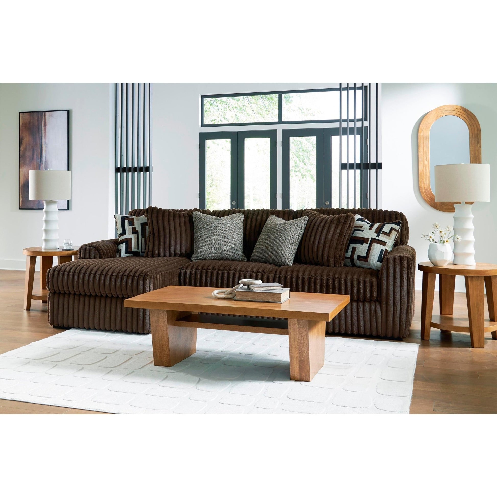 Signature Design by Ashley Midnight - Madness 98104S1 2 pc Sectional Sofa with Chaise - American Furniture of Slidell