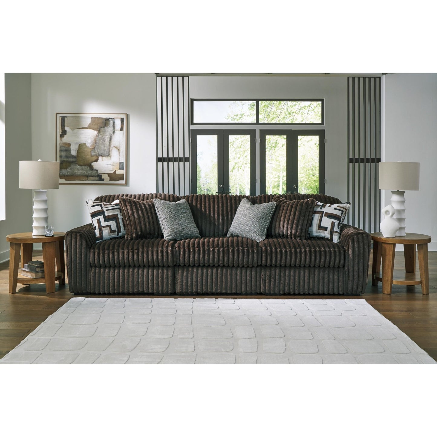 Signature Design by Ashley Midnight - Madness 98104S12 3 pc Sectional Sofa - American Furniture of Slidell
