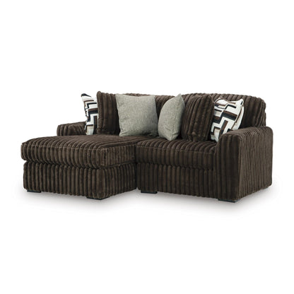 Signature Design by Ashley Midnight - Madness 98104S13 2 pc Sectional with Chaise - American Furniture of Slidell