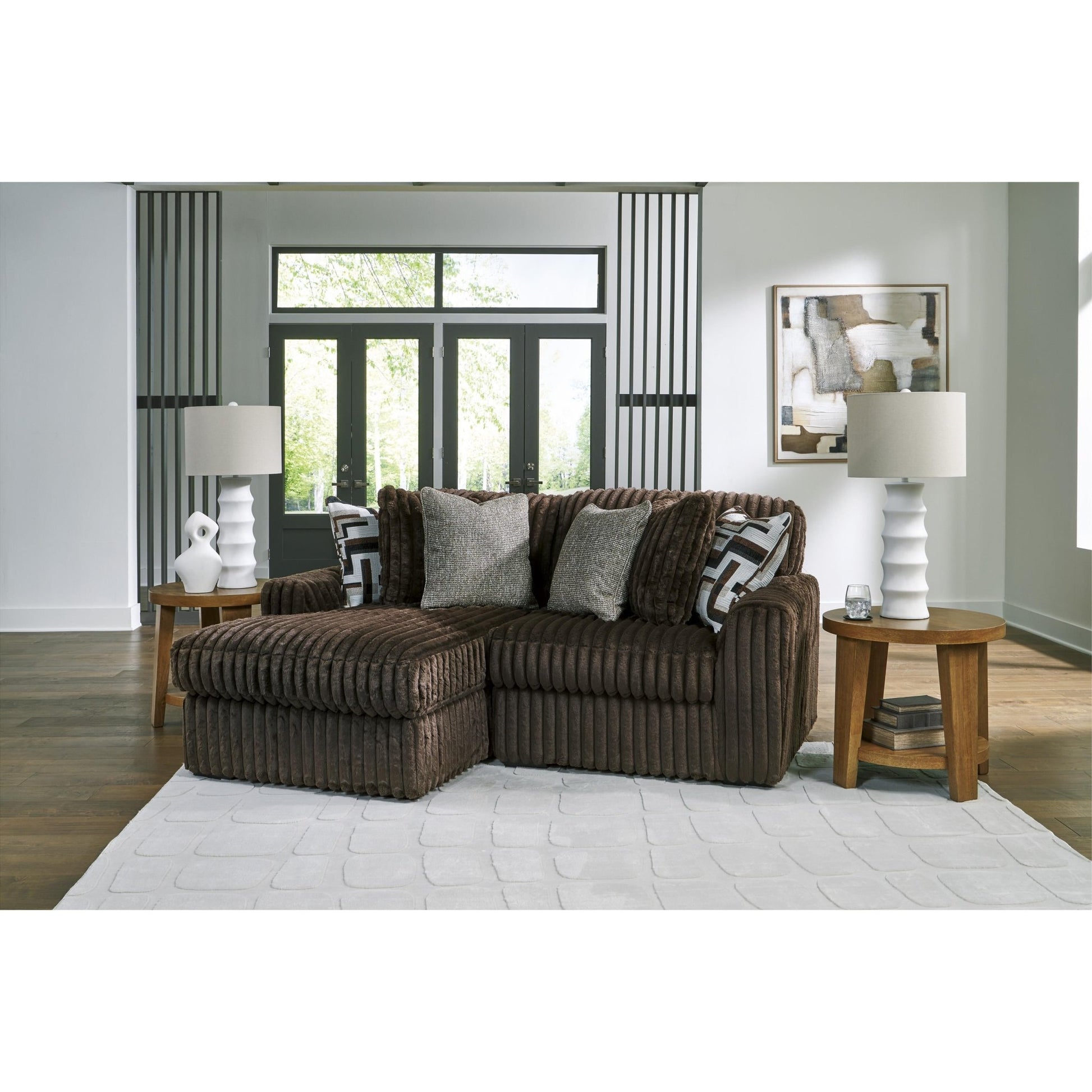 Signature Design by Ashley Midnight - Madness 98104S13 2 pc Sectional with Chaise - American Furniture of Slidell