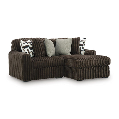 Signature Design by Ashley Midnight - Madness 98104S14 2 pc Sectional with Chaise - American Furniture of Slidell