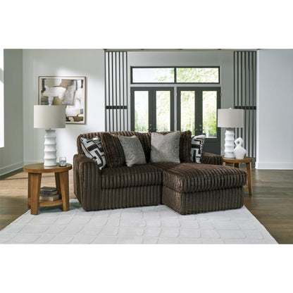 Signature Design by Ashley Midnight - Madness 98104S14 2 pc Sectional with Chaise - American Furniture of Slidell