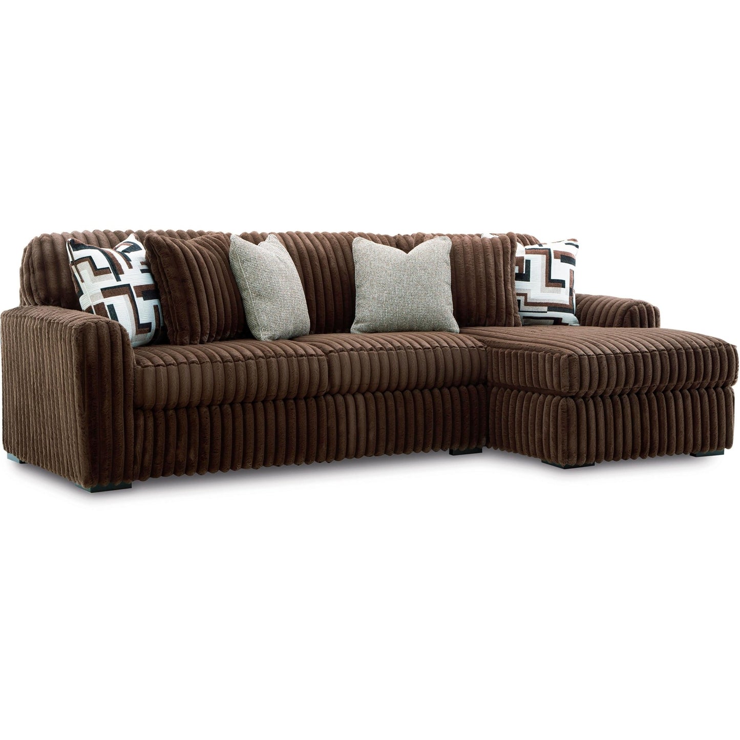 Signature Design by Ashley Midnight - Madness 98104S2 2 pc Sectional Sofa with Chaise - American Furniture of Slidell