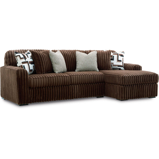 Signature Design by Ashley Midnight - Madness 98104S2 2 pc Sectional Sofa with Chaise - American Furniture of Slidell