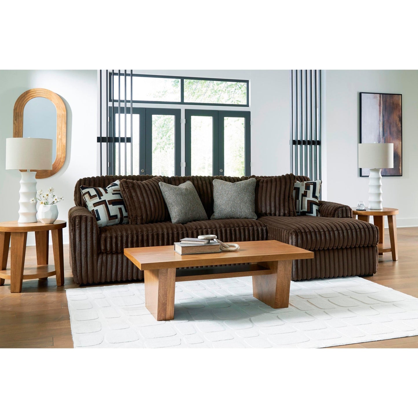 Signature Design by Ashley Midnight - Madness 98104S2 2 pc Sectional Sofa with Chaise - American Furniture of Slidell