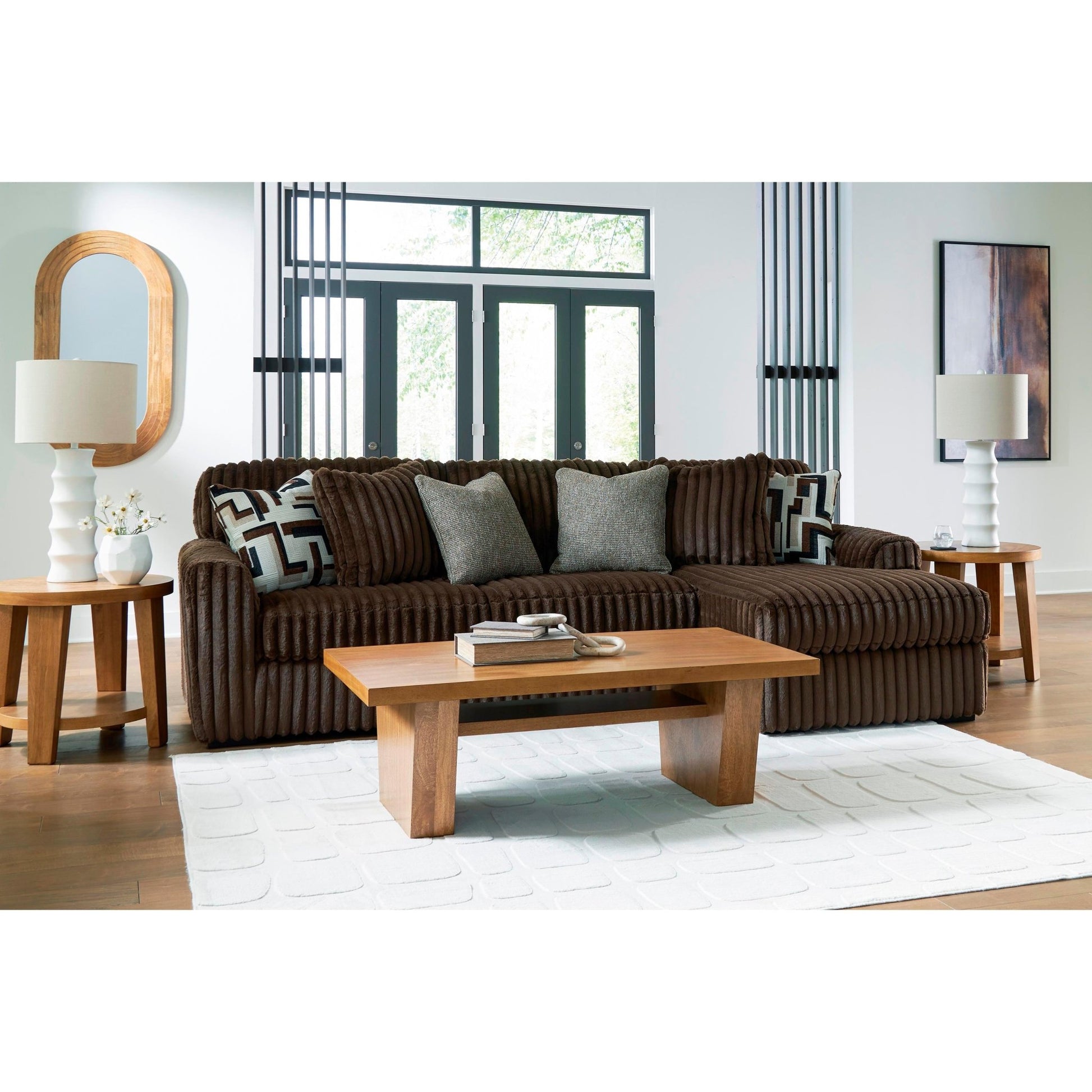 Signature Design by Ashley Midnight - Madness 98104S2 2 pc Sectional Sofa with Chaise - American Furniture of Slidell