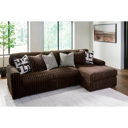 Signature Design by Ashley Midnight - Madness 98104S2 2 pc Sectional Sofa with Chaise - American Furniture of Slidell