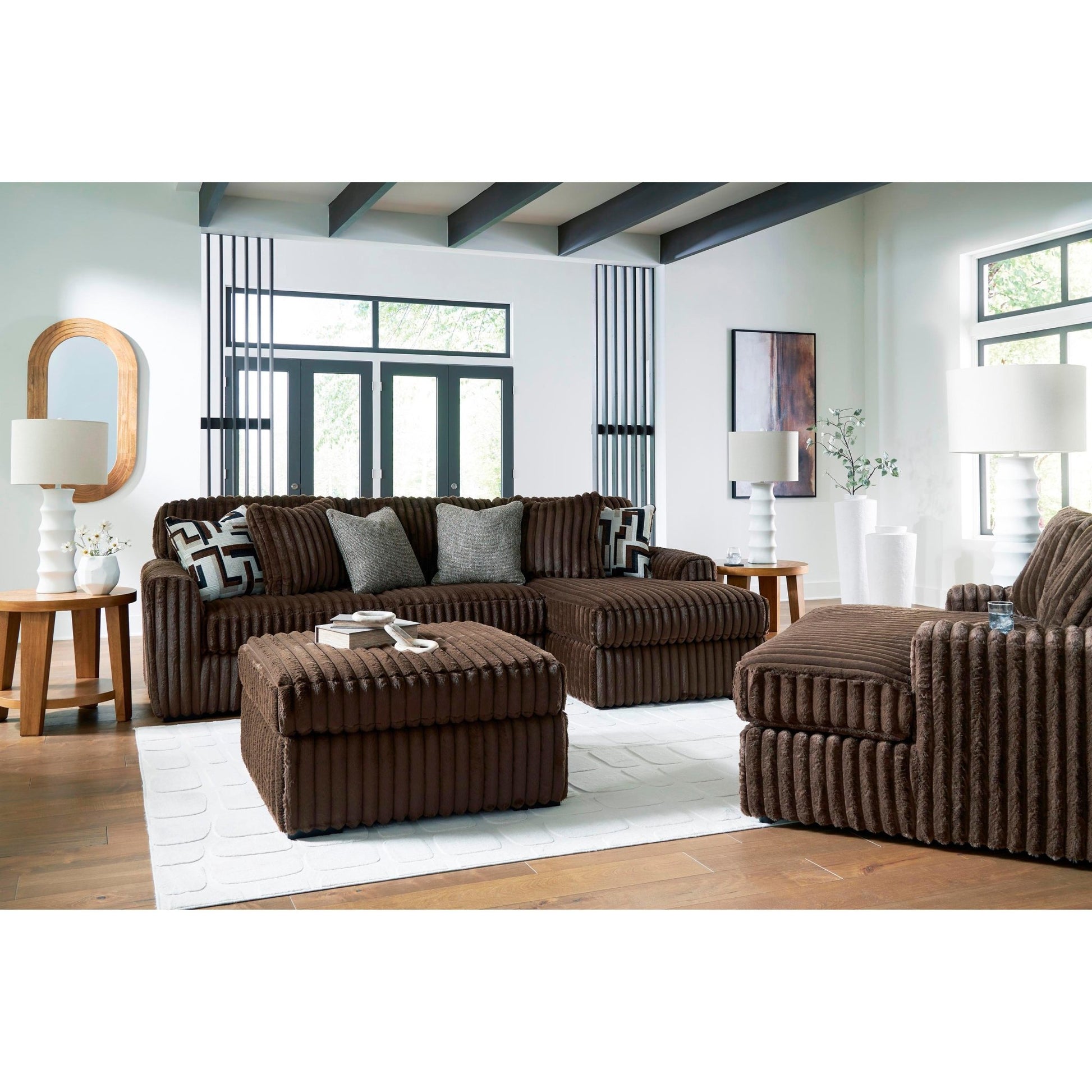 Signature Design by Ashley Midnight - Madness 98104S2 2 pc Sectional Sofa with Chaise - American Furniture of Slidell