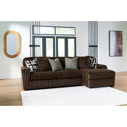 Signature Design by Ashley Midnight - Madness 98104S2 2 pc Sectional Sofa with Chaise - American Furniture of Slidell