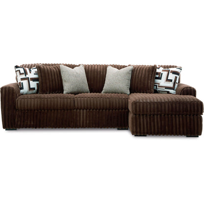 Signature Design by Ashley Midnight - Madness 98104S2 2 pc Sectional Sofa with Chaise - American Furniture of Slidell