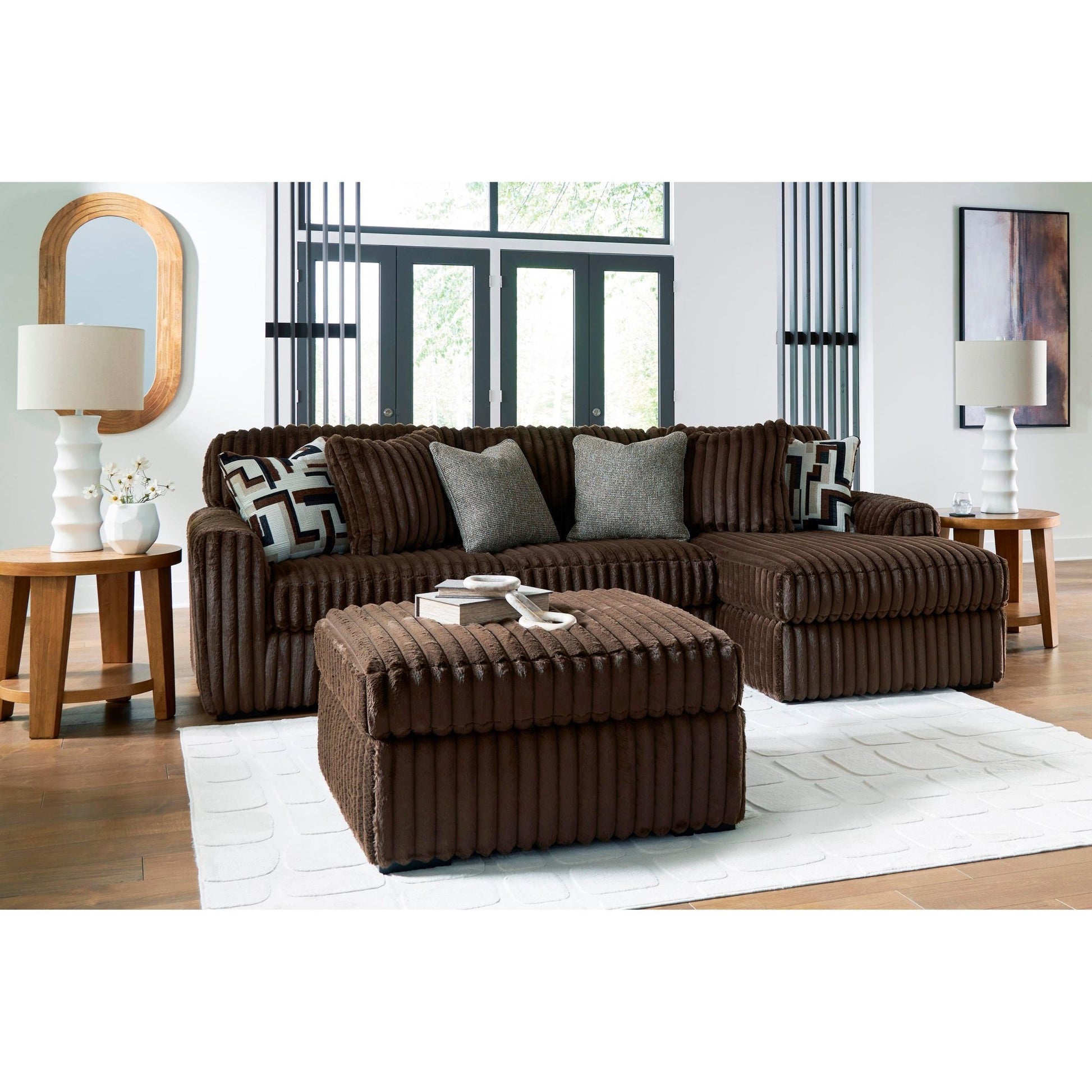 Signature Design by Ashley Midnight - Madness 98104S2 2 pc Sectional Sofa with Chaise - American Furniture of Slidell