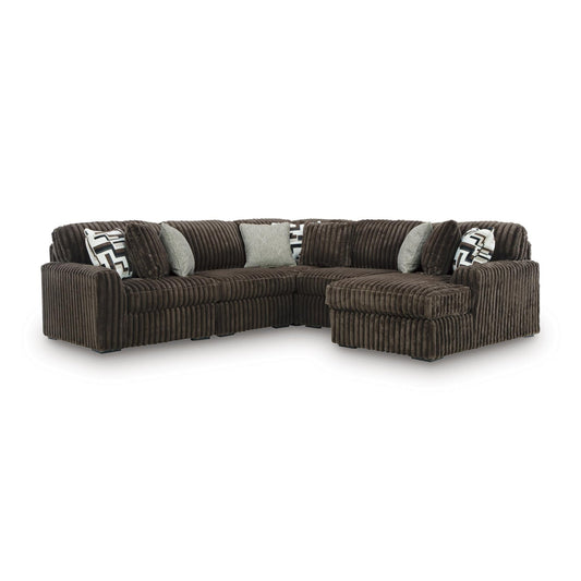 Signature Design by Ashley Midnight - Madness 98104S22 5 pc Sectional with Chaise - American Furniture of Slidell