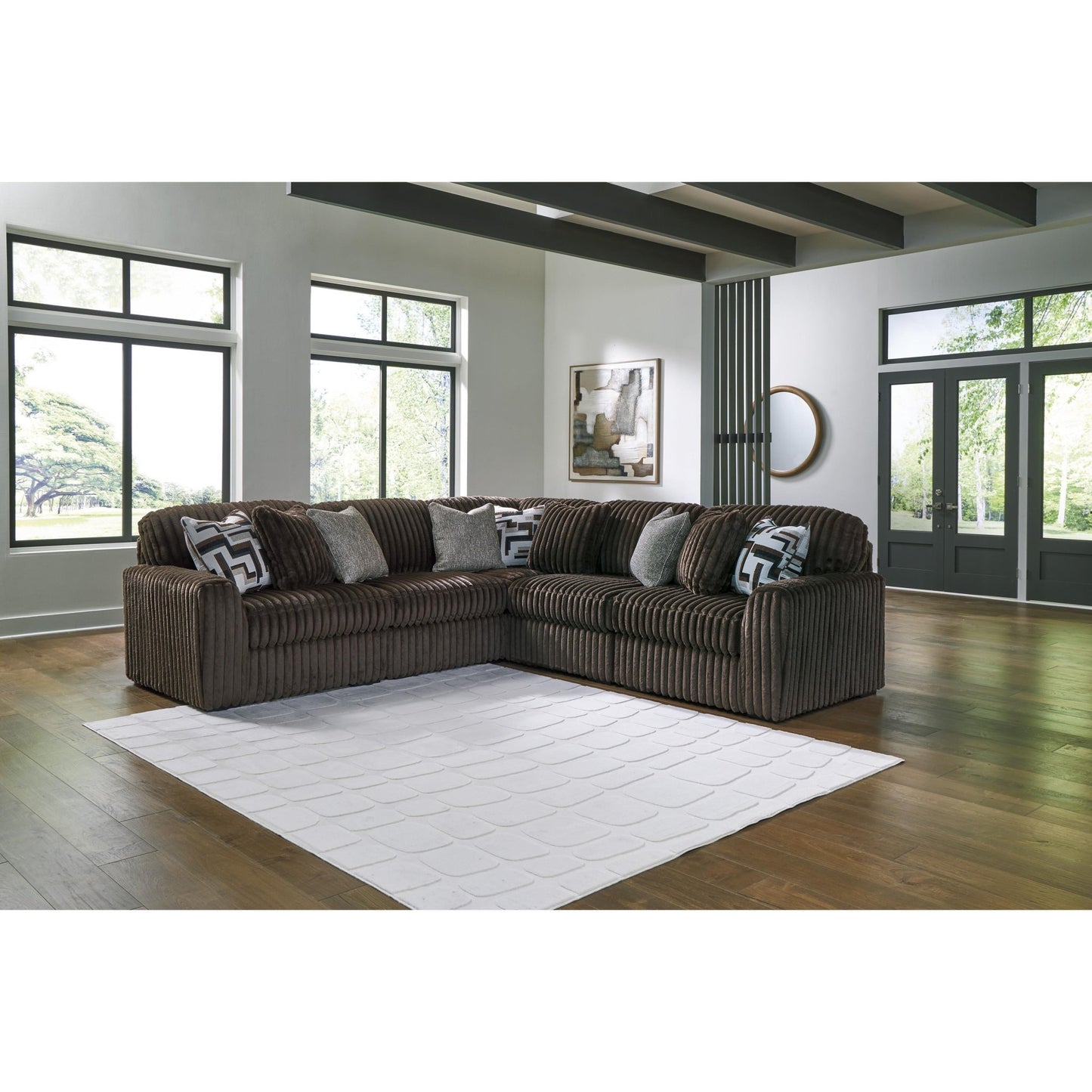 Signature Design by Ashley Midnight - Madness 98104S26 5 pc Sectional - American Furniture of Slidell